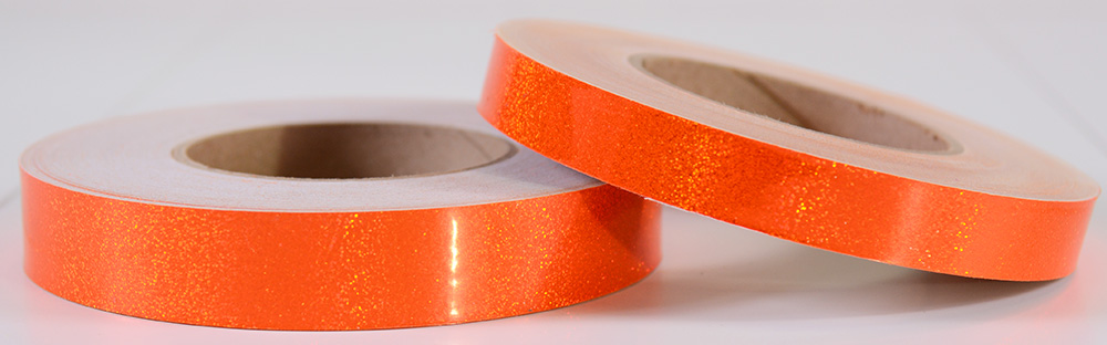 Fluorescent Orange HoloGlitter Tape
