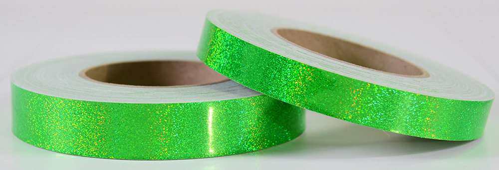 Fluorescent Green Hologlitter Tape