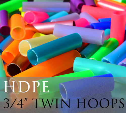 3/4&quot; HDPE Dance Hoop - Twins (2-pack)