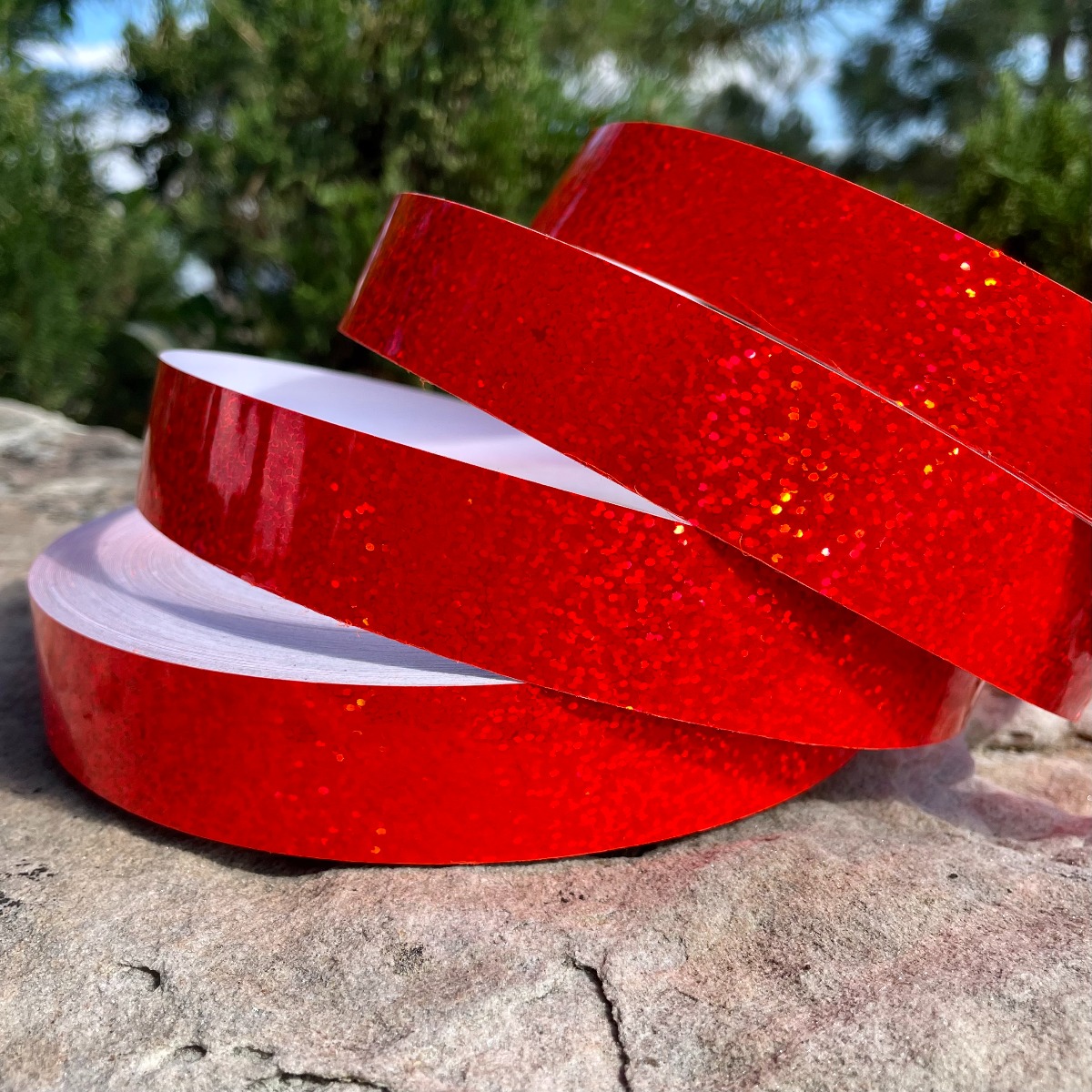 Fluorescent Red Sequin Tape
