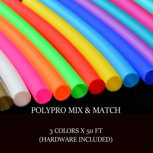 Mix-It-Up Three-Color Polypro Tubing Bundle – 50′ Coils