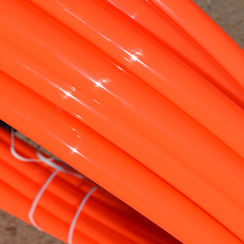 Radioactive UV Glossy Polypro Tubing - Solar Orange